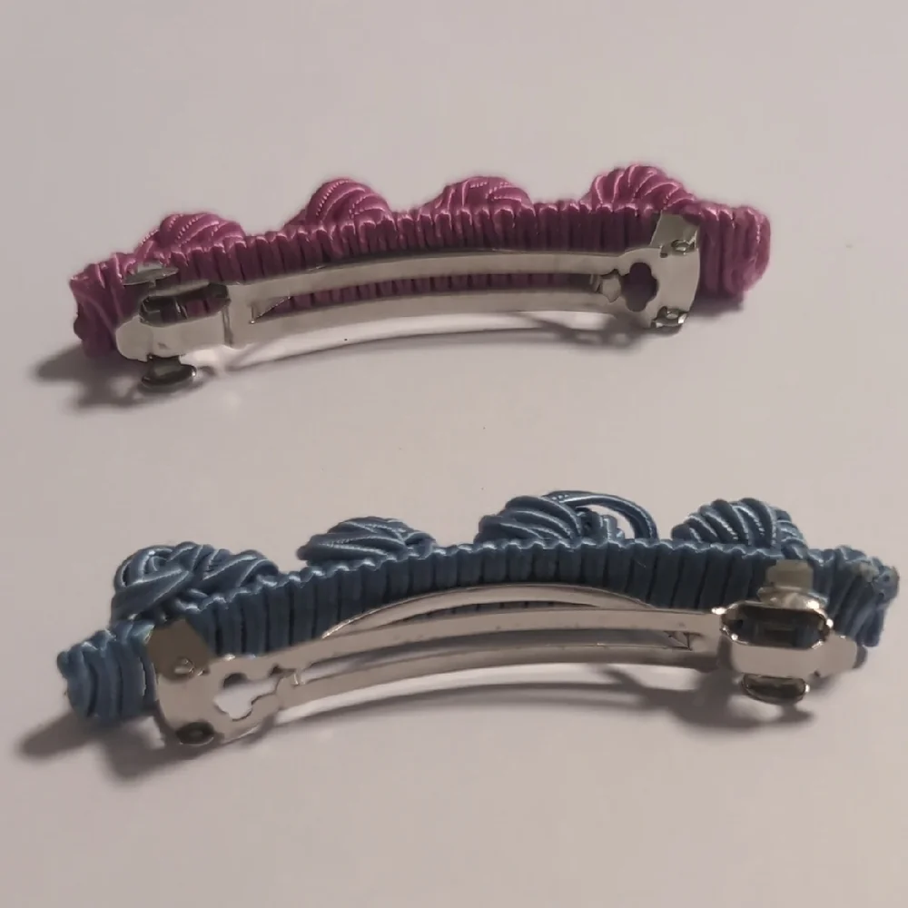 Elegant‎ Floral Hair Clip Set - Blue, Teal, Pink, Purple
